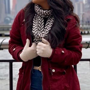 Maroon fluffy winter coat